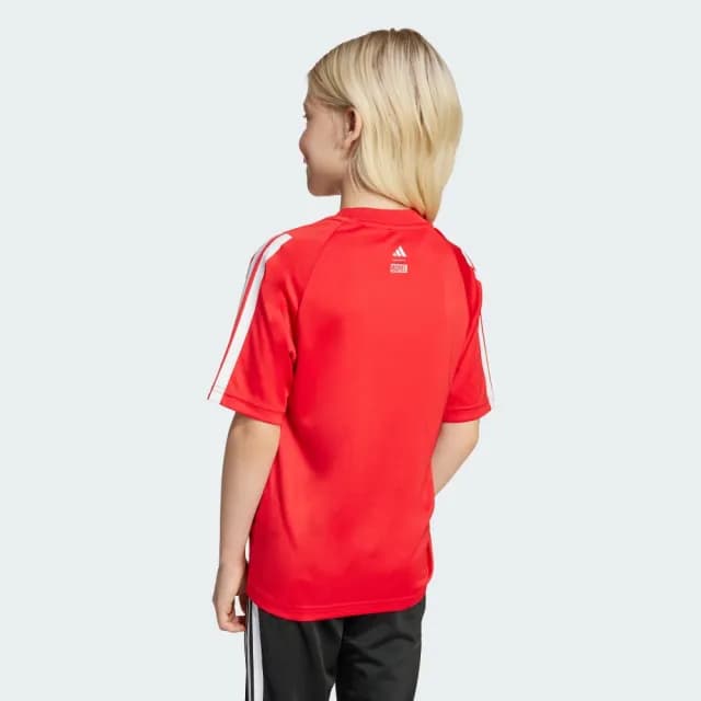 【adidas 愛迪達】短袖上衣 童裝 男女童 蜘蛛人 漫威 亞規 LK MRVL SM T 紅 JM0832