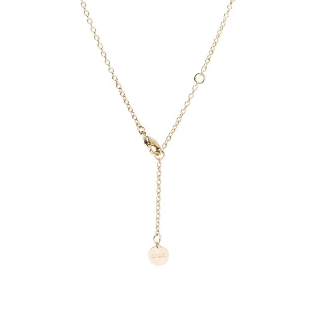 【Dior 迪奧】鑲晶CD金色項鍊
