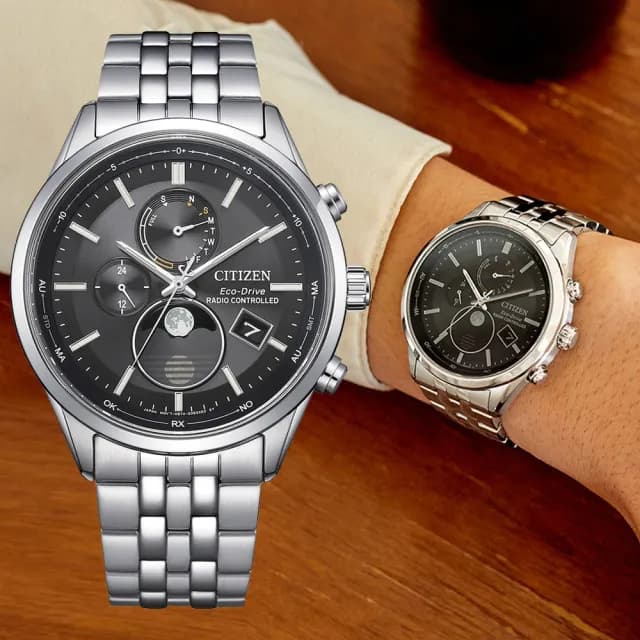 【CITIZEN 星辰】GENTS系列  電波月相 光動能腕錶 七夕 情人節 送禮 推薦(BY1030-50E)