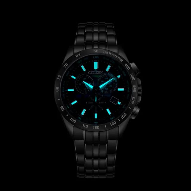 【CITIZEN 星辰】100週年限量宇宙幻彩電波世界時區光動能計時男錶 黑 43mm 雙11 送禮 現貨(CB5878-56E)