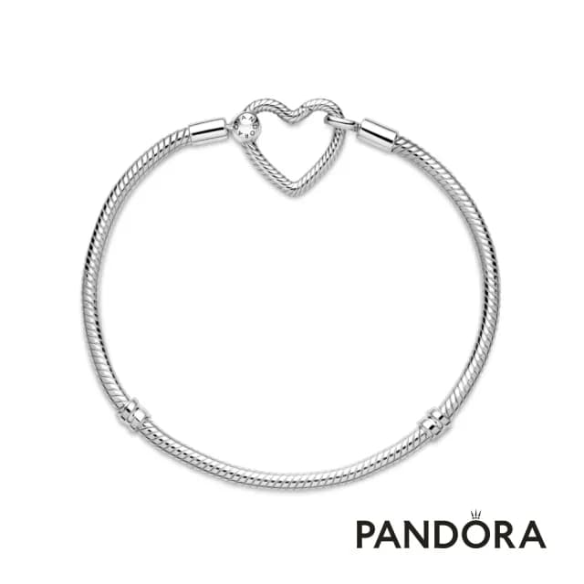 【Pandora官方直營】心形釦蛇形手鏈