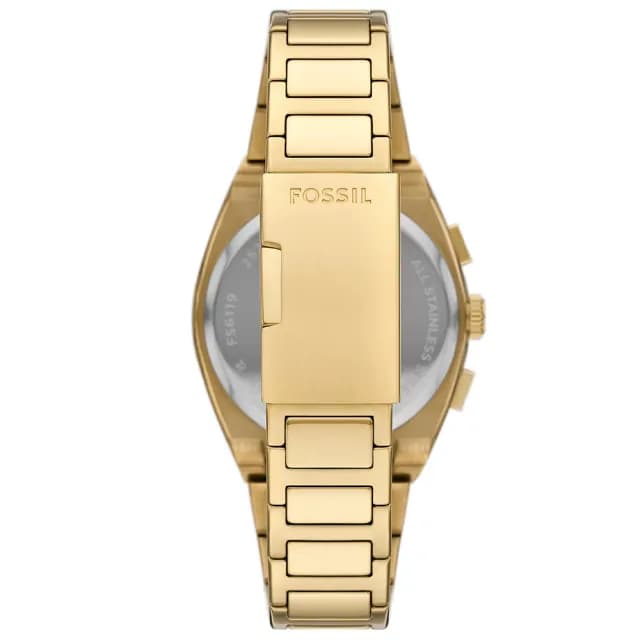 【FOSSIL】Everett 時尚三眼計時手錶-金/44mm 男錶 禮物 送禮 推薦(FS6119)