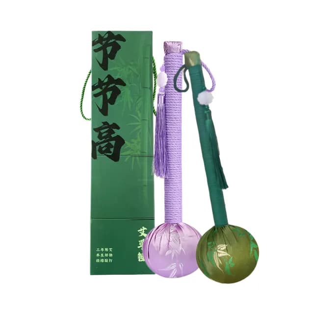 【kingkong】艾草養生手工按摩捶 經絡捶背按摩搥31cm-禮盒(交換禮物)