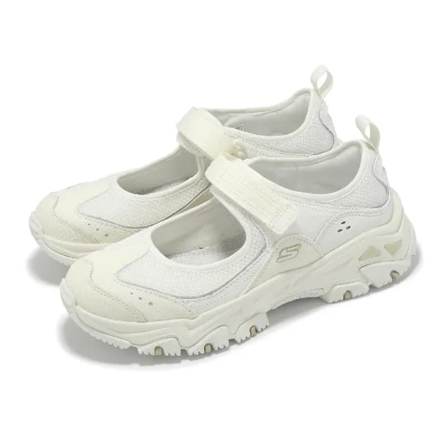 【SKECHERS】休閒鞋 D Lites Hiker-Navolato 女鞋 米 魔鬼氈 瑪莉珍鞋 山系(180211-CRW)