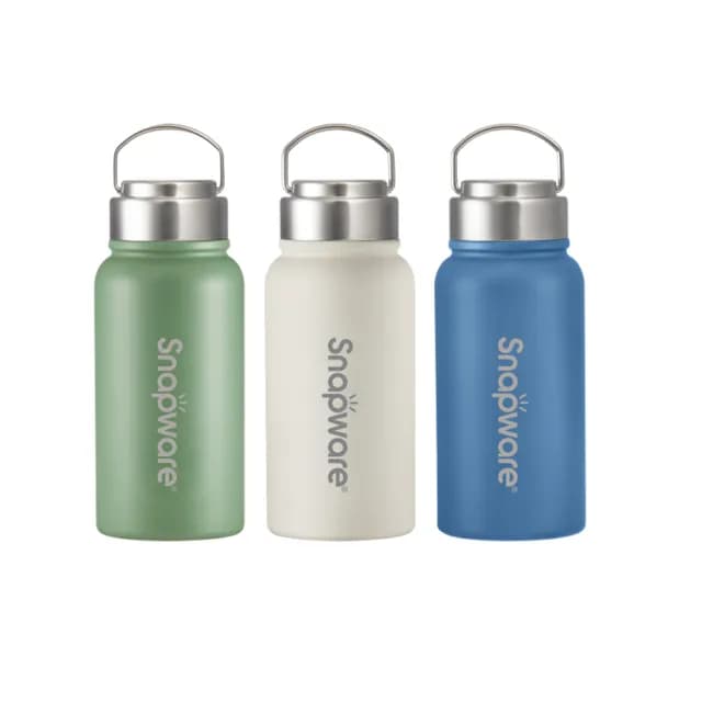 【CorelleBrands 康寧餐具】買一送一鋅light輕瓷超真空手提保溫杯820ml(三色任選)