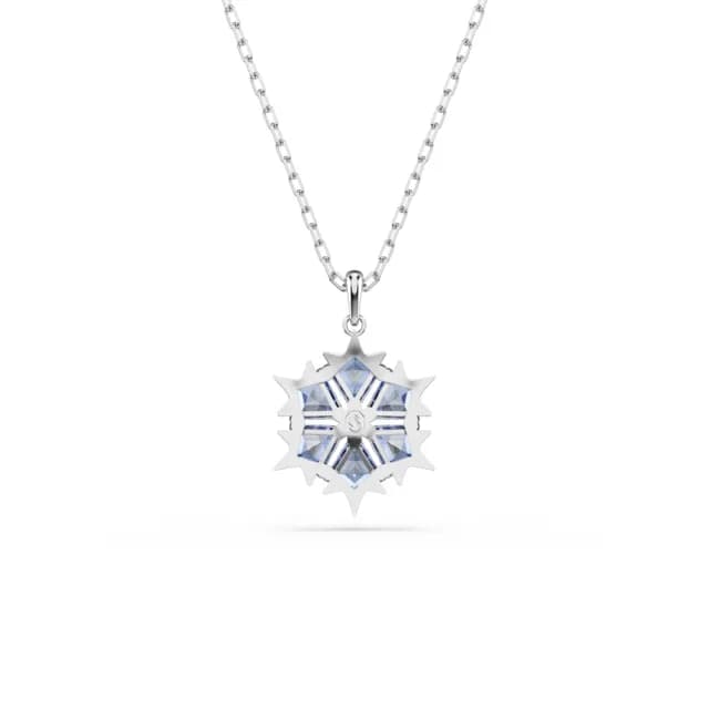【SWAROVSKI 施華洛世奇】Magic 鏈墜 雪花 藍色 鍍白金色