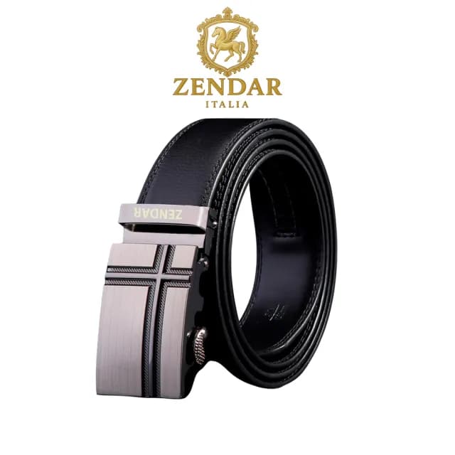 【ZENDAR】頂級小牛皮皮革自動扣頭男用皮帶 6806M(七夕情人節禮物 送禮)