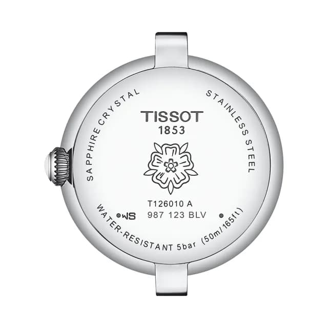 【TISSOT 天梭 官方授權】BELLISSIMA 珍珠母貝羅馬石英女錶-26mm 手錶 送禮 推薦(T1260101113300)