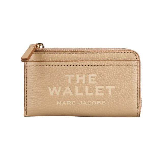 【MARC JACOBS】MARC JACOBS 鑰匙扣拉鍊皮夾/零錢包(駝)
