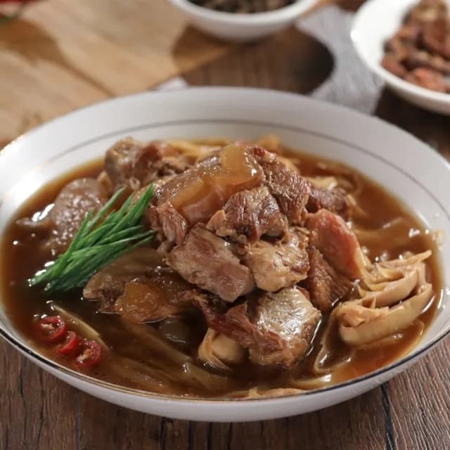 【小沈爺】鮮嫩筍乾排骨400公克±3%/包 固形物:280g(無防腐劑 常溫保存 長輩祝壽送禮推薦 養生家庭料理包)