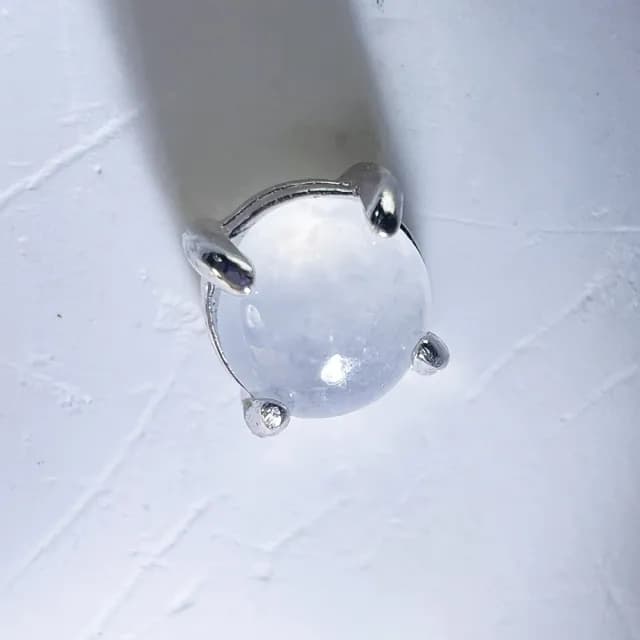 【玉我翡翠】翡翠耳飾 白月光耳針 耳釘 925純銀耳飾 緬甸A貨翡翠 M1829*2(精美包裝禮盒出貨/天然A貨翡翠)