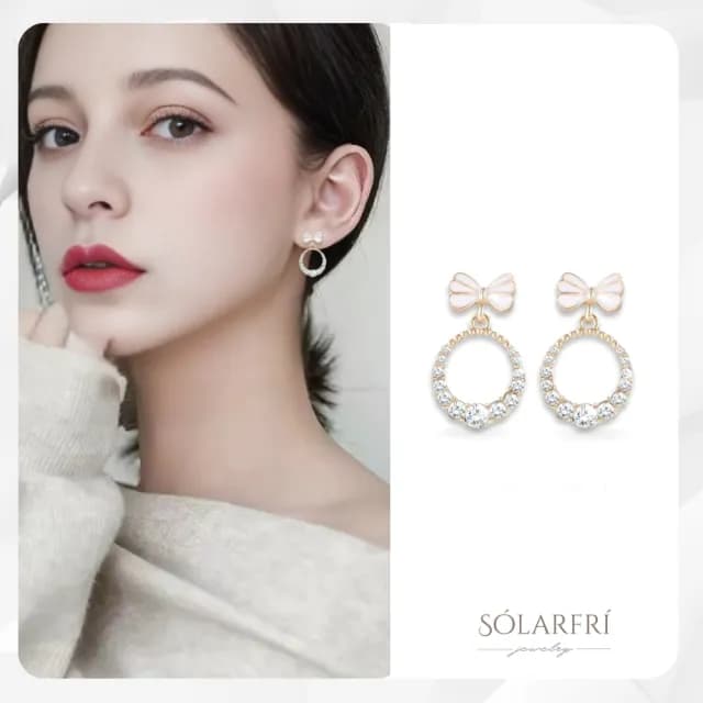 【SOLARFRi】耳夾式耳環｜無耳洞專用小眾款蝴蝶結耳環 附品牌禮盒包裝(閨蜜情人女友母親老婆生日禮物)