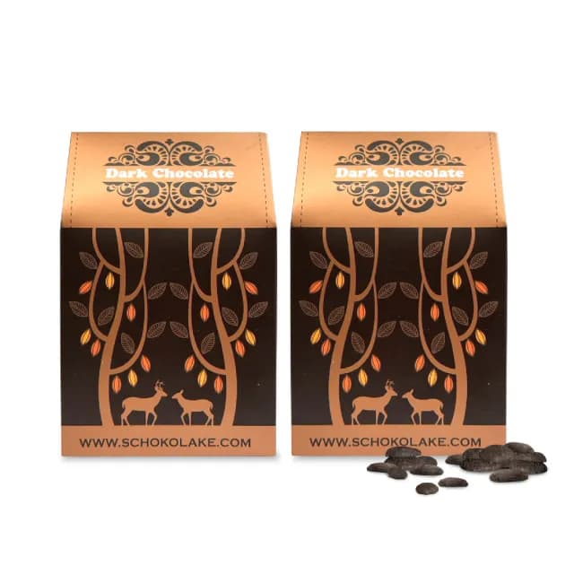【巧克力雲莊】100%黑巧克力鈕扣豆100gx2盒(無添加糖)