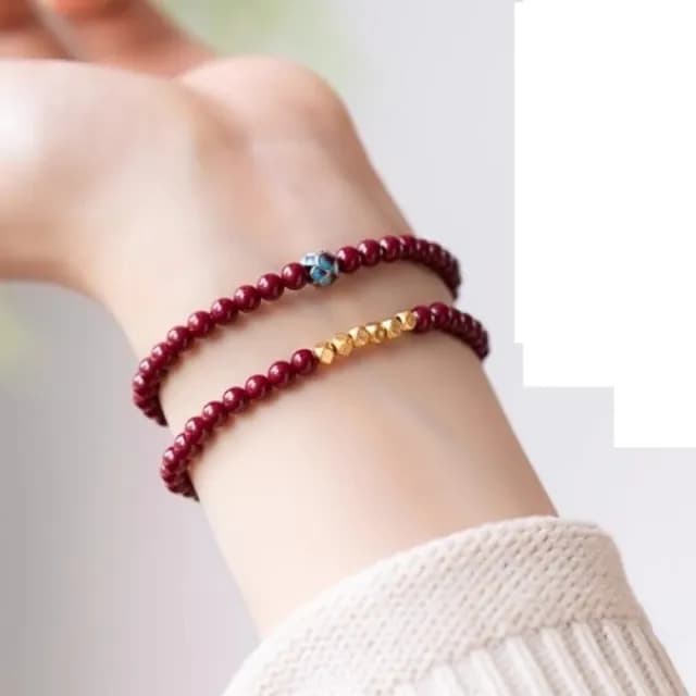 【巴黎精品】現貨秒發 硃砂手鍊朱砂手鏈平安硃砂手珠息災擋煞(生肖防小人轉運除穢淨化招財開運2款a1gi23)