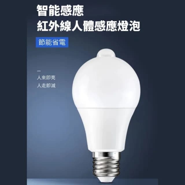 【流影燈具】瞬亮智能人體感應燈泡 2入組(燈泡 人體感應 LED)