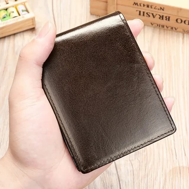 【LEEHER】牛皮短夾/頭層牛皮/男生錢包/高級感/卡夾/大容量卡包/頭層牛皮/錢包/真皮錢夾/