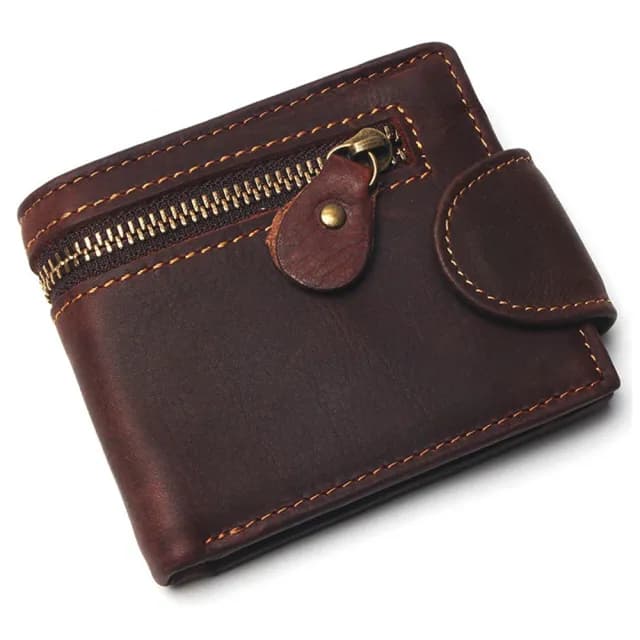 【LEEHER】雙11 男生皮夾/釦式錢包/牛皮錢包/瘋馬皮/錢夾/多卡位/頭層牛皮/卡包/皮夾/短夾/真皮