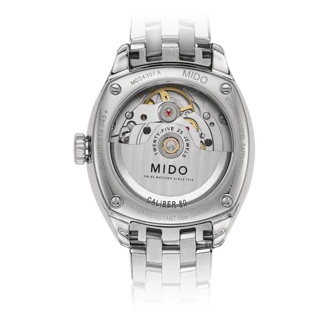 【MIDO 美度】官方授權 Belluna 皇室真鑽機械女錶-33mm 手錶 禮物 推薦(M0243071107600)