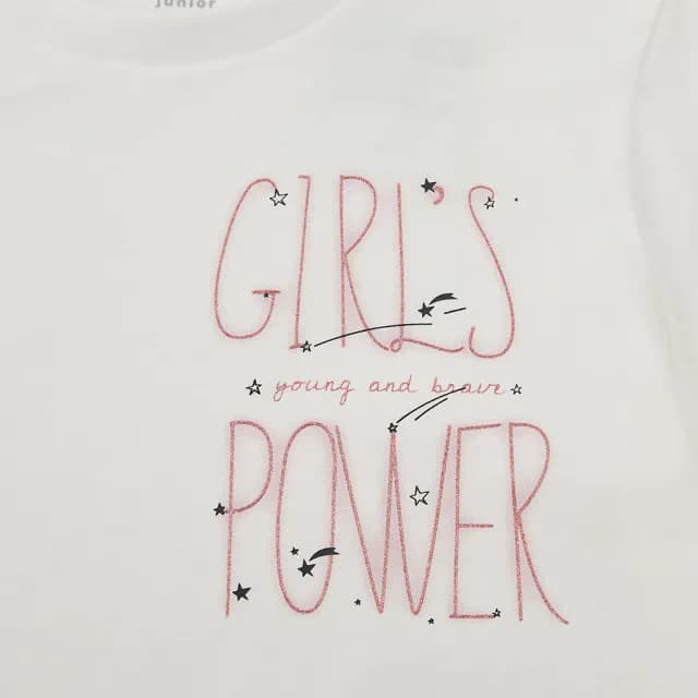 【GIORDANO 佐丹奴】童裝印花上衣 Brave Girls系列(19 皎白)