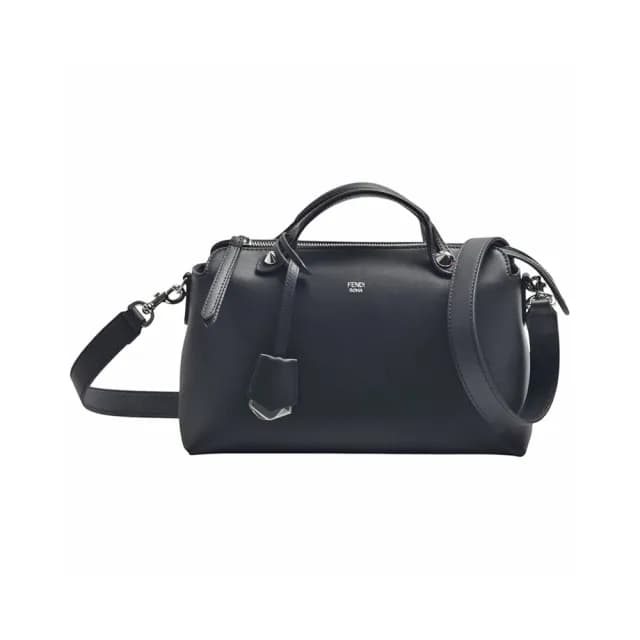 【FENDI 芬迪】經典BY THE WAY 系列牛皮拉鍊手提/斜背包(中型-黑色8BL146-1D5-F0GXN)