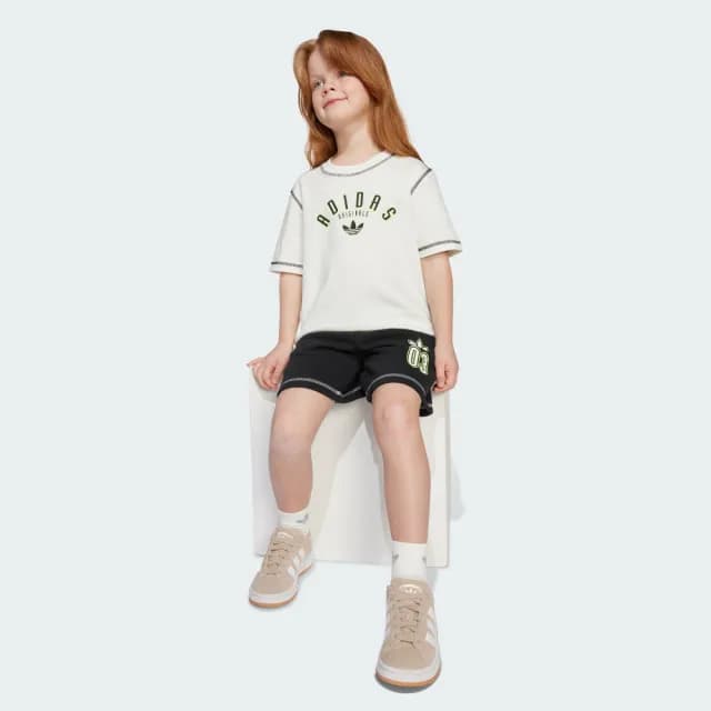 【adidas 愛迪達】運動套裝 短袖 短褲 童裝 - Originals JX5259
