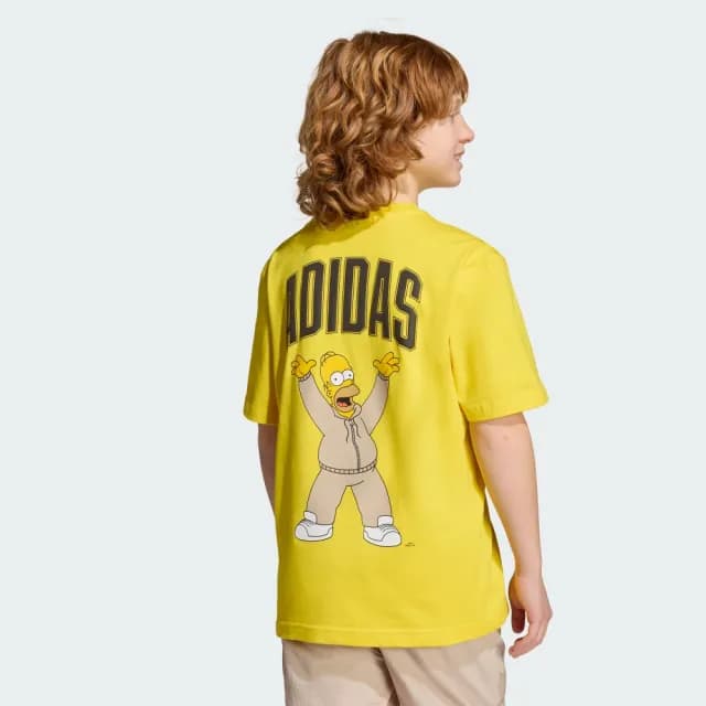 【adidas 愛迪達】《辛普森家庭》短袖上衣 T恤 童裝 JM0818