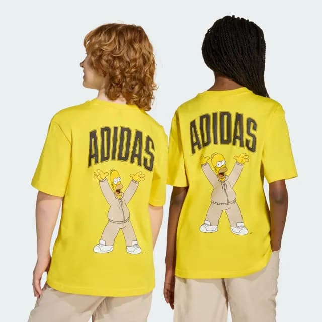 【adidas 愛迪達】《辛普森家庭》短袖上衣 T恤 童裝 JM0818