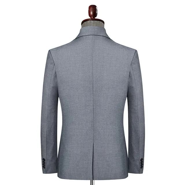 【米蘭精品】現貨秒發 西裝外套休閒西服(素色彈力正裝春秋男外套父親節禮物3色74eb14)