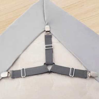 【Andy Bedding 安迪寢具】床單固定器 1組 4入(三角型 床單彈性固定夾 不傷被單不易脫落 可伸縮三扣床單扣)