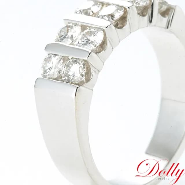 【DOLLY】1克拉 天然鑽石 F/VS2 14K金鑽石戒指(母親節 長輩送禮 交換禮物首選)