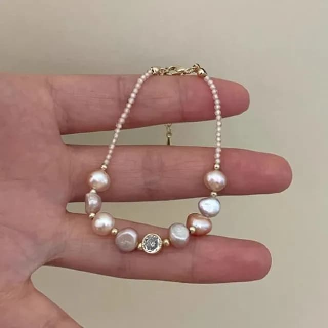 【Penny珮妮】天然淡水珍珠設計款輕奢手鍊(母親節 送女友 交換禮物  生日禮 情人節 尾牙 新年 結婚)