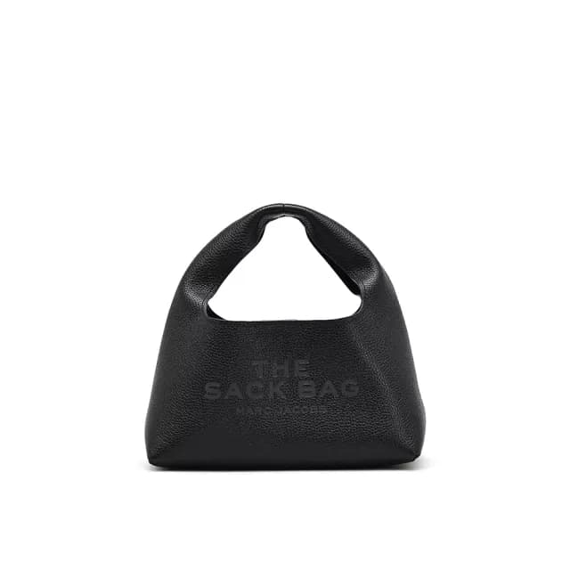【MARC JACOBS】官方直送 THE SACK 質感黑迷你皮革手袋