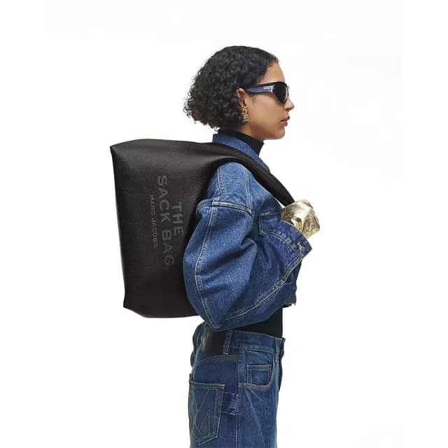 【MARC JACOBS】官方直送 THE SACK 黑色大型皮革手袋