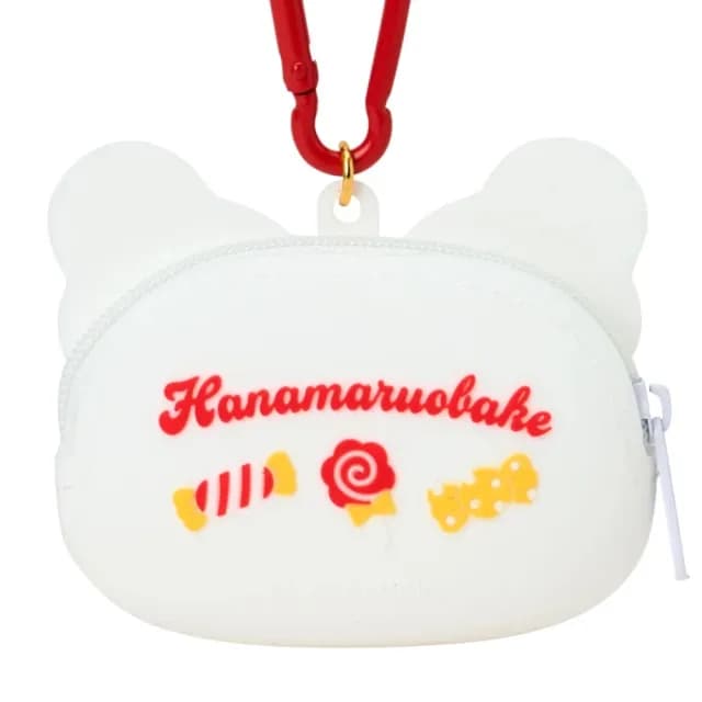 【小禮堂】Sanrio 三麗鷗 花丸 矽膠造型零錢包吊飾 甜蜜糖果(平輸品)