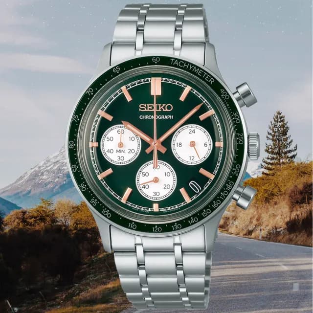 【SEIKO 精工】CS系列 時尚三眼計時腕錶 七夕 情人節 送禮 推薦(SSB481P1/8T63-03P0G)