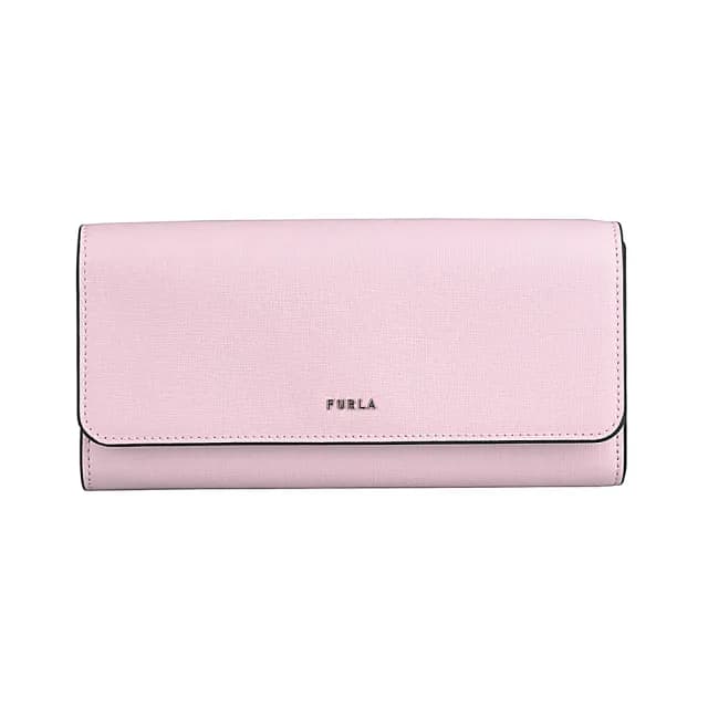 【FURLA 芙拉】FURLA BABYLON 12卡釦式多功能長夾(粉)
