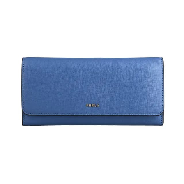 【FURLA 芙拉】FURLA BABYLON 10卡釦式多功能長夾(藍)
