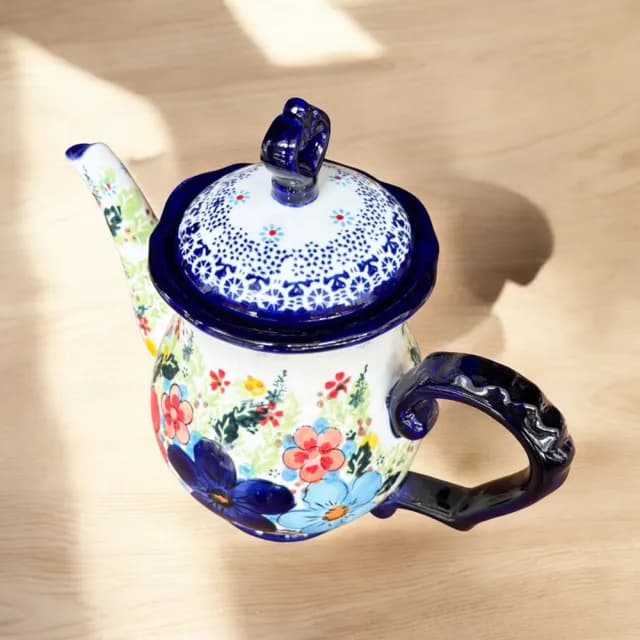 【Royal Duke】波蘭風手繪藝術盛夏陶瓷茶壺(入厝禮 交換禮物 茶杯 禮品)
