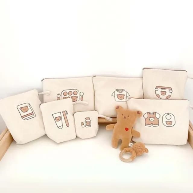 【享屋】寶寶收納防水七件套(尿布收納袋 推車掛袋 兒童衣物防水收納袋 嬰兒衣物分裝袋 旅行收納袋)