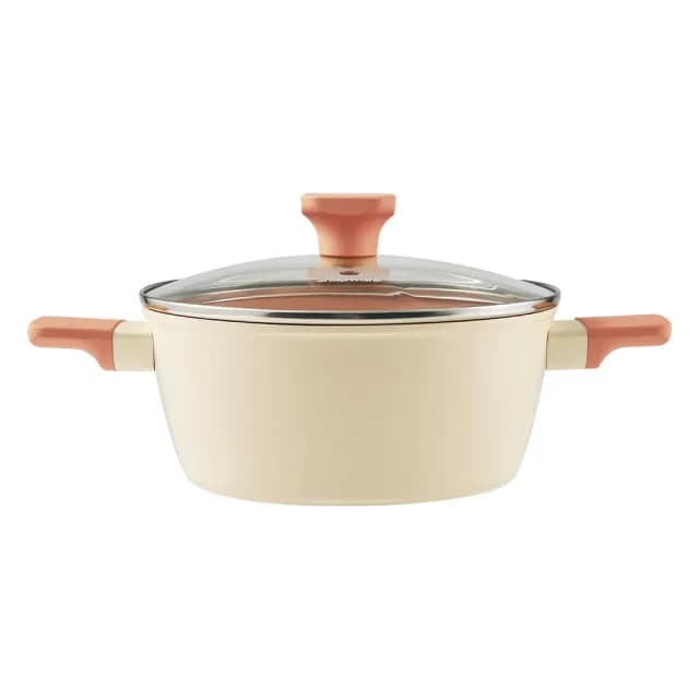 【CorelleBrands 康寧餐具】優雅鈦不沾雙耳湯鍋-20cm(含鍋蓋)