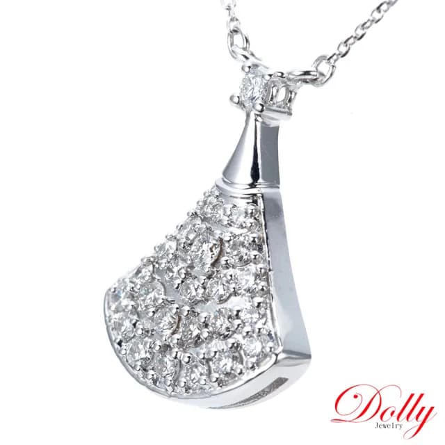 【DOLLY】情人節禮物 0.65克拉 天然鑽石 F/VS2 18K金項鍊(母親節 情人節 交換禮物首選)