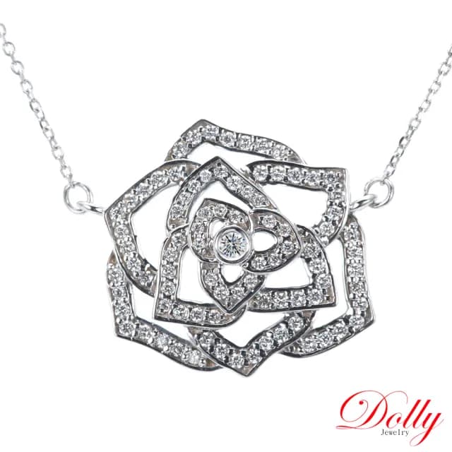 【DOLLY】情人節禮物 0.35克拉 天然鑽石 E/VS2 14K金項鍊(母親節 情人節 交換禮物首選)
