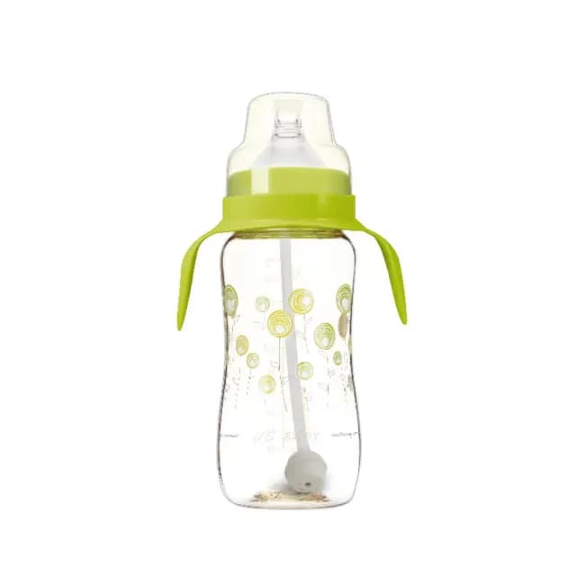 【US BABY 優生】真母感PPSU奶瓶-寬口手把吸管330ml；單罐(嬰兒奶瓶 奶瓶 PPSU奶瓶)