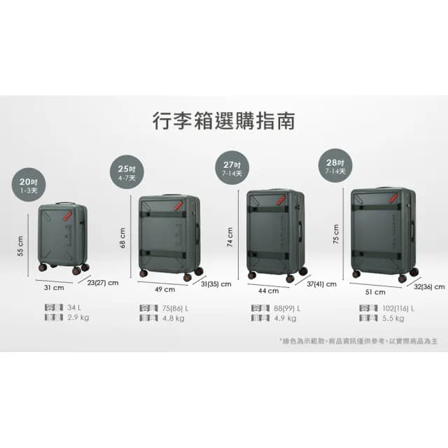 【Samsonite RED】20吋 TOIIS XP 戶外潮流多功能可擴充大容量PC耐衝擊避震輪行李箱/登機箱(多色可選)