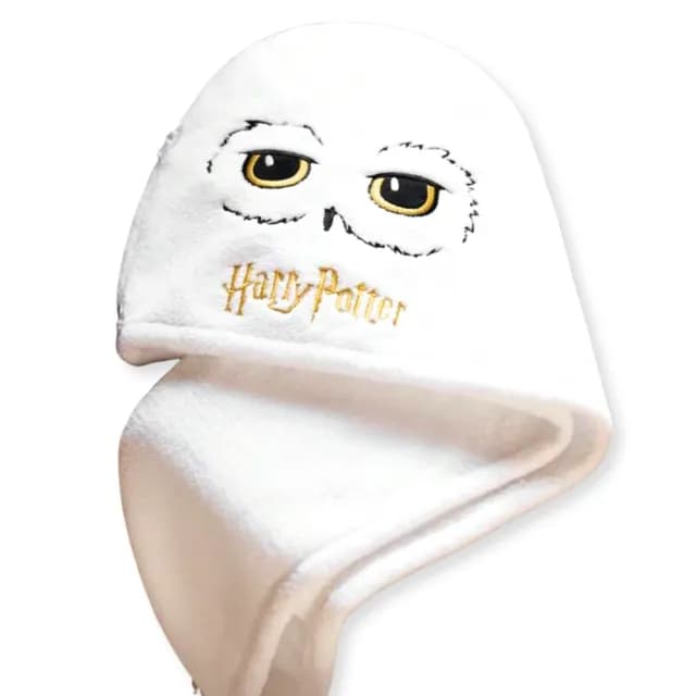 【Harry Potter 哈利波特】正版授權周邊貓頭鷹刺繡浴帽擦頭包頭巾(閨蜜女兒女友老婆聖誕交換生日禮物)