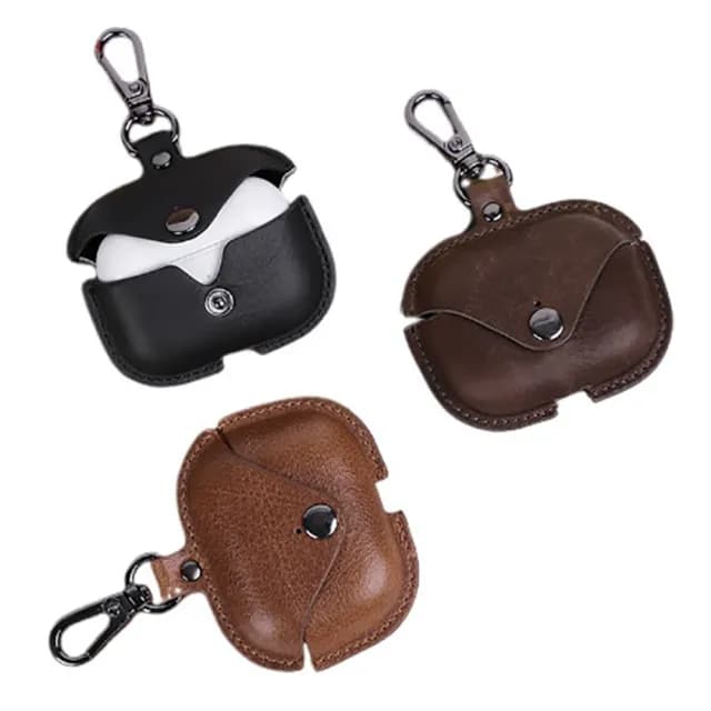 【LEEHER】耳機防摔殼/耳機殼/蘋果耳機/蘋果周邊/真皮/airpods/pro保護套/藍牙耳機殼/耳機殼套/無線耳機套
