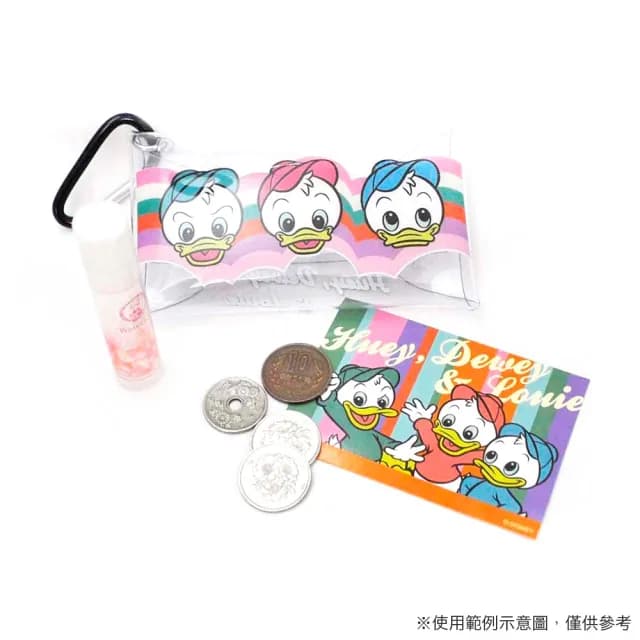 【Skater】情人節禮物 迪士尼 Retro series系列 透明收納小包 （附扣環） 零錢包 復古 唐老鴨姪子三兄弟