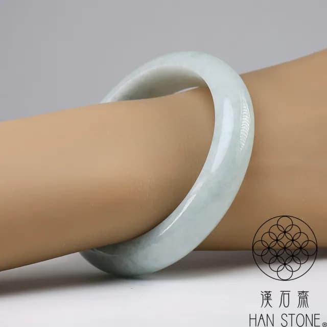 【漢石齋】情人節禮物 天然翡翠A貨 手鐲玉鐲 芙蓉種(手圍18.5/版寬13.7mm)