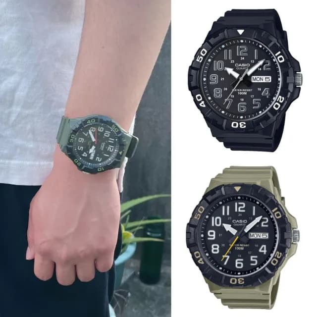 【CASIO 卡西歐】大錶面指針錶(MRW-210H)