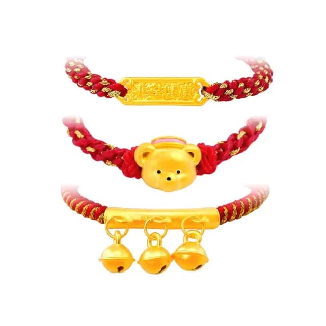 【福西珠寶】雙119999黃金彌月金飾 多選 兒童彌月編織手繩 滿月禮生日禮(金重：0.29錢正負0.05錢)